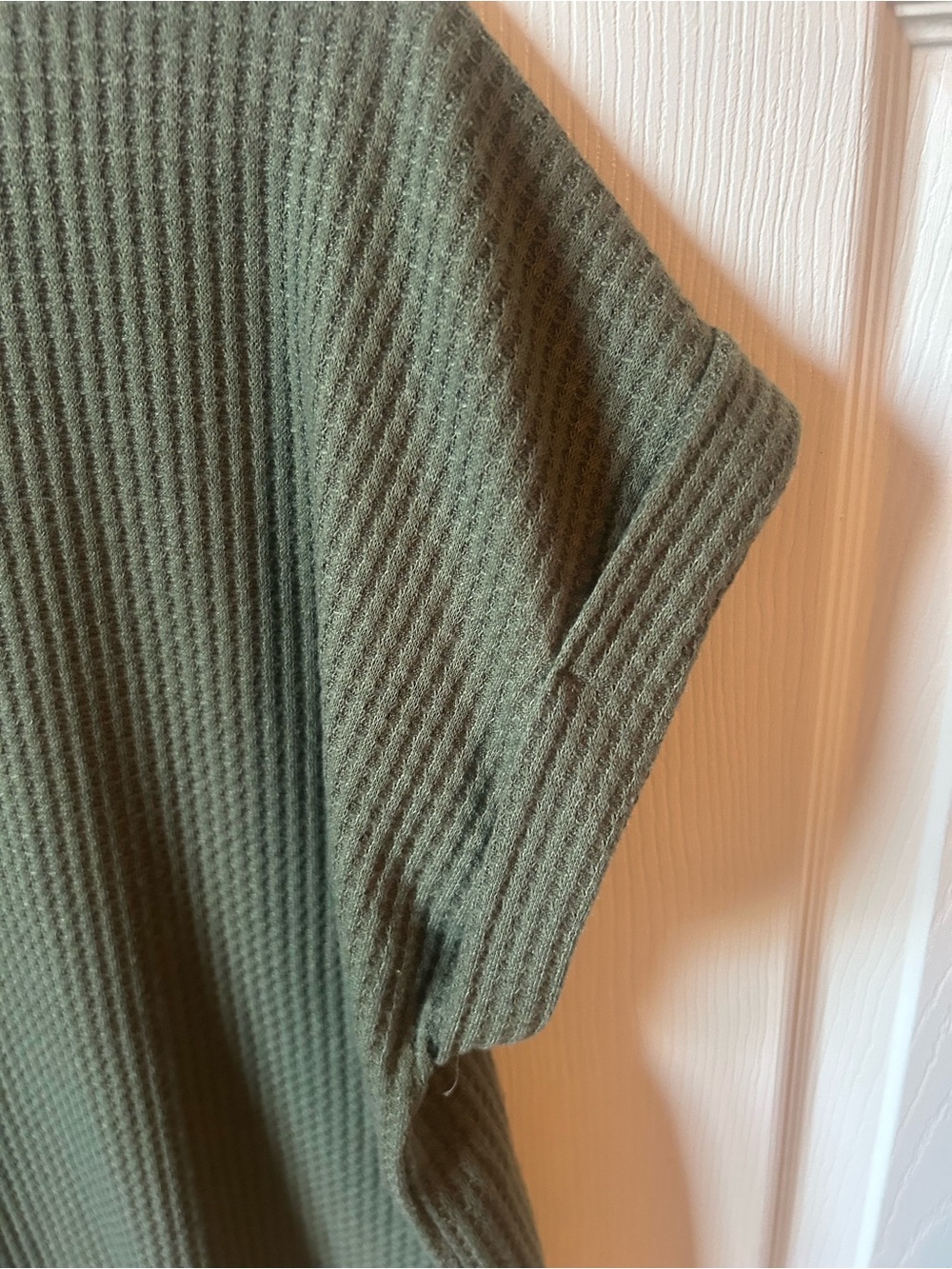 Maurice's Olive Green Waffle Knit V-Neck Top - Picture 5 of 5